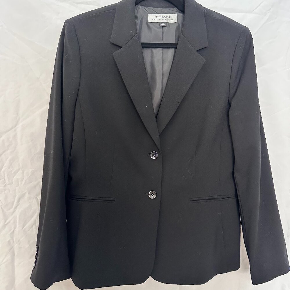 Tahari Black Blazer Size 14